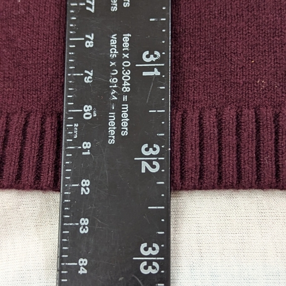 J Jill Maroon Long Sleeve Sweater Tunic Dress Medium - Picture 5 of 8